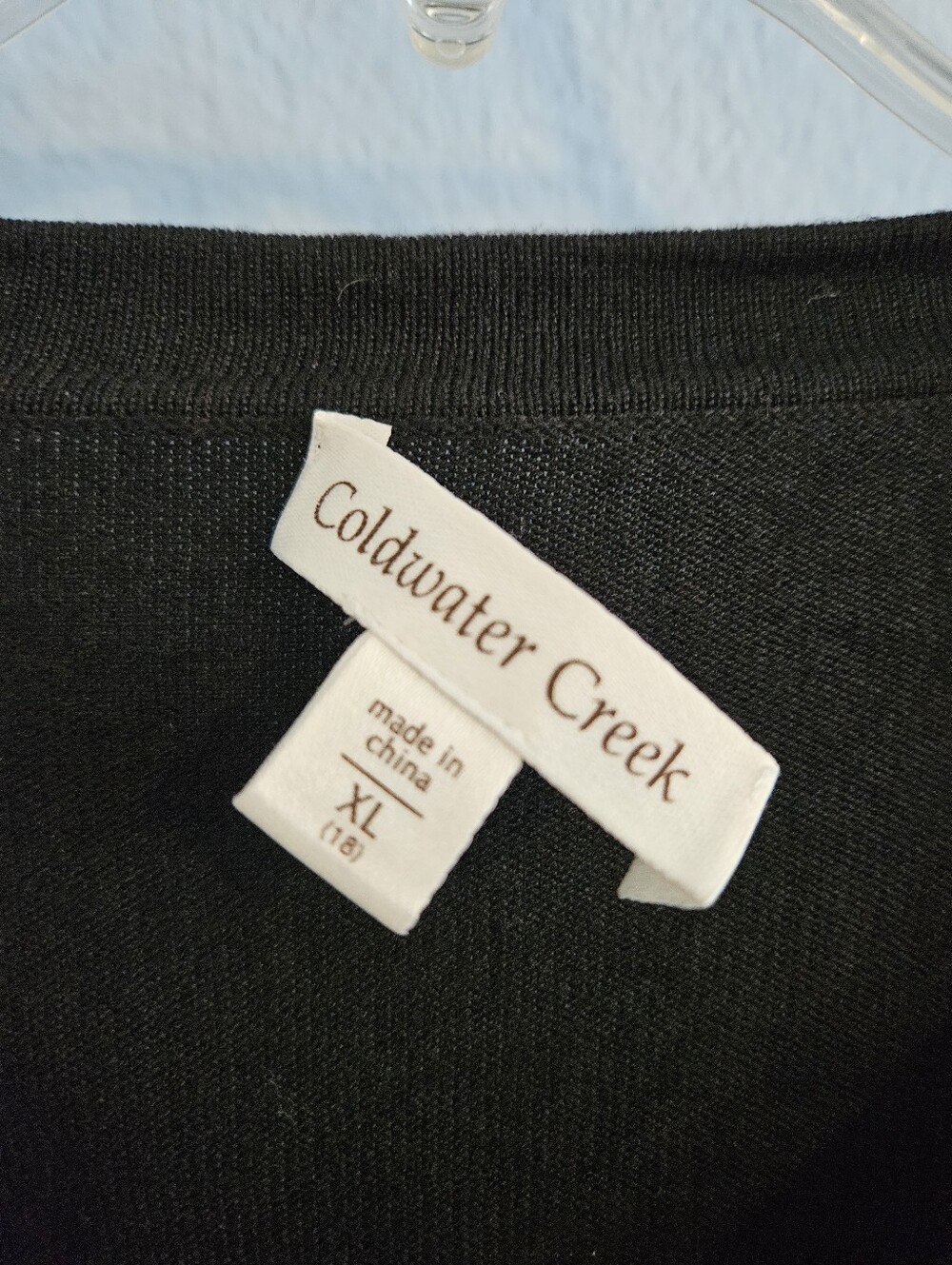 Coldwater Creek Black Button-Front Knit Cardigan - Picture 2 of 5